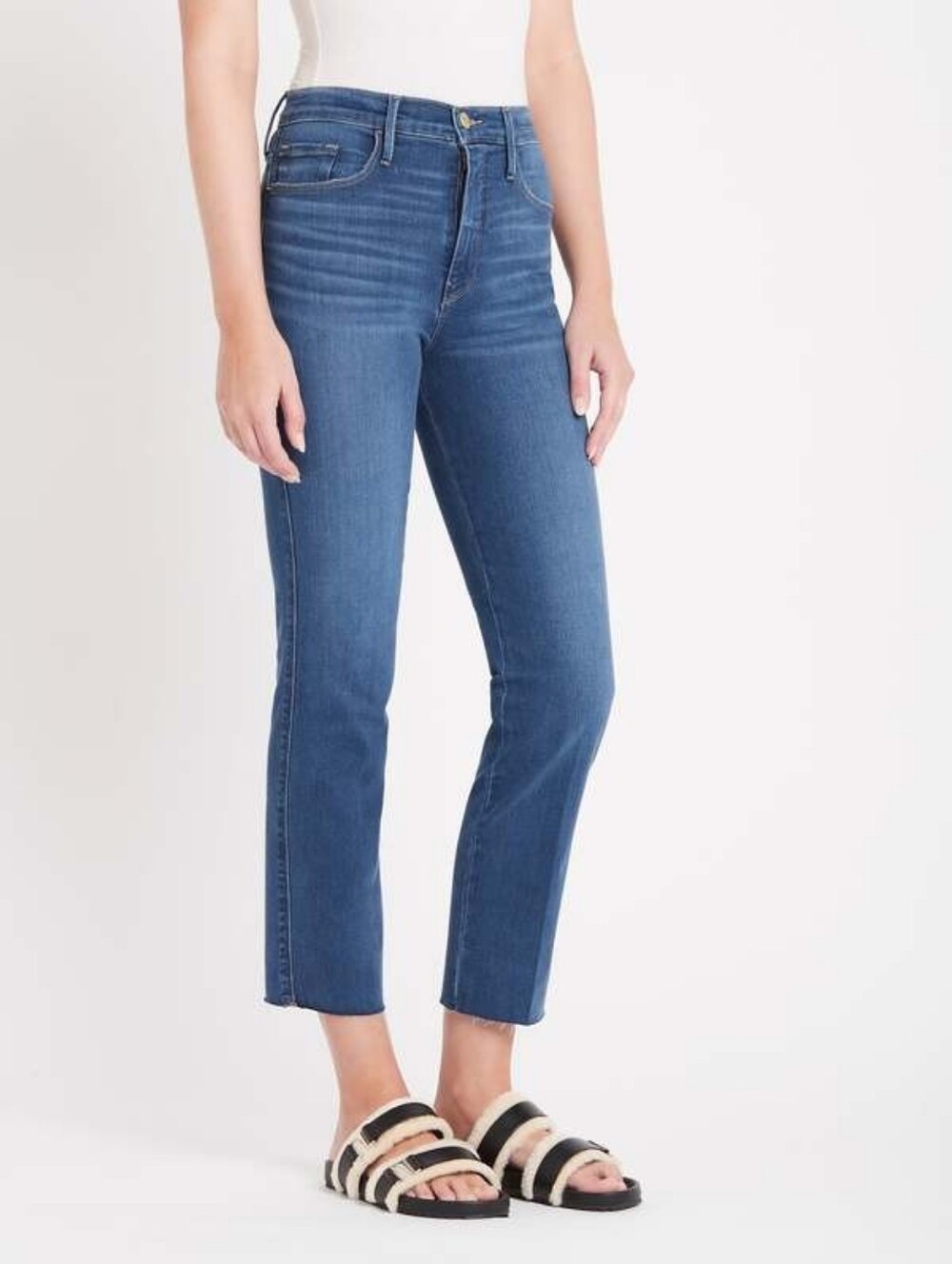 {Frame} Le Sylvie Slender Straight Jeans - Bonhill - SIZE 30